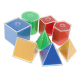 Maxbell Maxbell 8Pcs Multi-Color Detachable Geometric Solids Kids Early Math Educational Toy