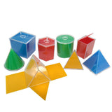 Maxbell Maxbell 8Pcs Multi-Color Detachable Geometric Solids Kids Early Math Educational Toy