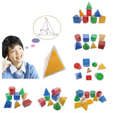 Maxbell Maxbell 8Pcs Multi-Color Detachable Geometric Solids Kids Early Math Educational Toy