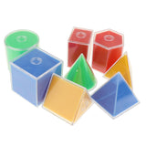 Maxbell Maxbell 8Pcs Multi-Color Detachable Geometric Solids Kids Early Math Educational Toy