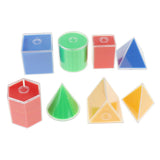 Maxbell Maxbell 8Pcs Multi-Color Detachable Geometric Solids Kids Early Math Educational Toy