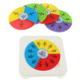 Maxbell Maxbell Set of Plastic Numbered Fractions Circles Board Math Mathematics Number Toys