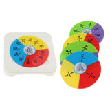 Maxbell Maxbell Set of Plastic Numbered Fractions Circles Board Math Mathematics Number Toys