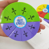 Maxbell Maxbell Set of Plastic Numbered Fractions Circles Board Math Mathematics Number Toys