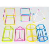 Maxbell Maxbell 3D Geometric Shape Building Set w/ Box for Kids Mathematics Teaching Aids