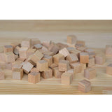 Maxbell LOT 400PCS NATURAL WOODEN BUILDING BLOCKS BRICKS CUBES SET PINE WOOD ECO TOY