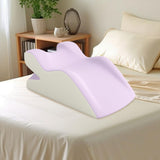 Maxbell Relaxing Prone Pillow Simple Leg Support Cushion for Indoor Beds Bed Reading violet