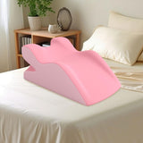 Maxbell Relaxing Prone Pillow Simple Leg Support Cushion for Indoor Beds Bed Reading pink