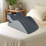 Maxbell Relaxing Prone Pillow Simple Leg Support Cushion for Indoor Beds Bed Reading grey