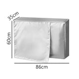 Maxbell Window Air Conditioner Cover Outdoor Silver Coating Protective Cover 1.5P Above