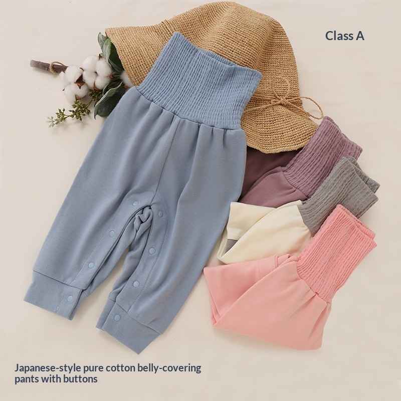 Baby High-waisted Crotch-opening Belly-protecting Pants