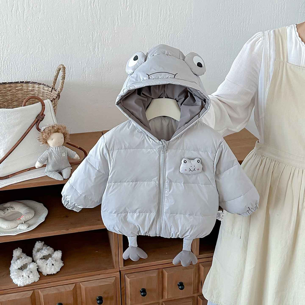 Hooded Coat Warm Outerwear White Duck Down Jacket