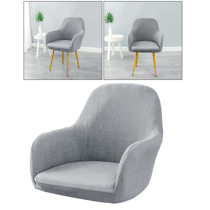 Jacquard Dining Chair Slipcovers Dining Room Chair Protector Gray