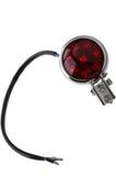 Maxbell Motorcycle Chrome LED Stop Tail Light for Custom Streefighter Bobber Red