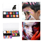 Face Body Paint Palette Professional Safe Water-Based Paints 10 Colors