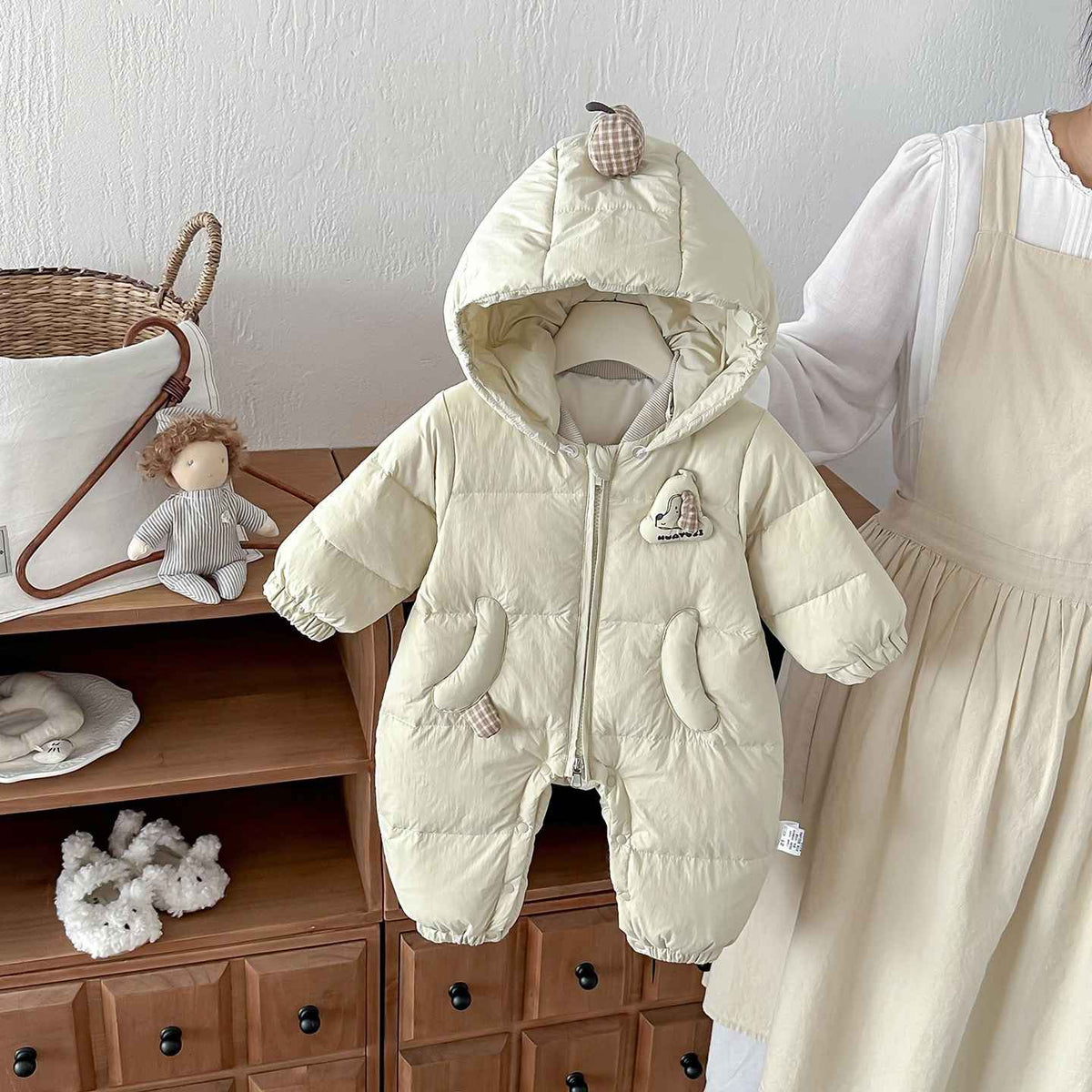 Infant And Toddler Down Jumpsuit Warm Romper