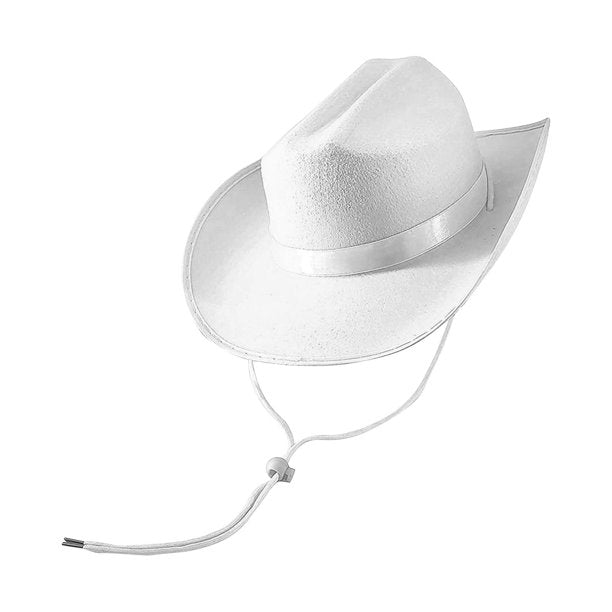 Maxbell cowboy Hat Versatile Wide Brim Hat Shapeable Hat Band for Men Beach Outdoor white