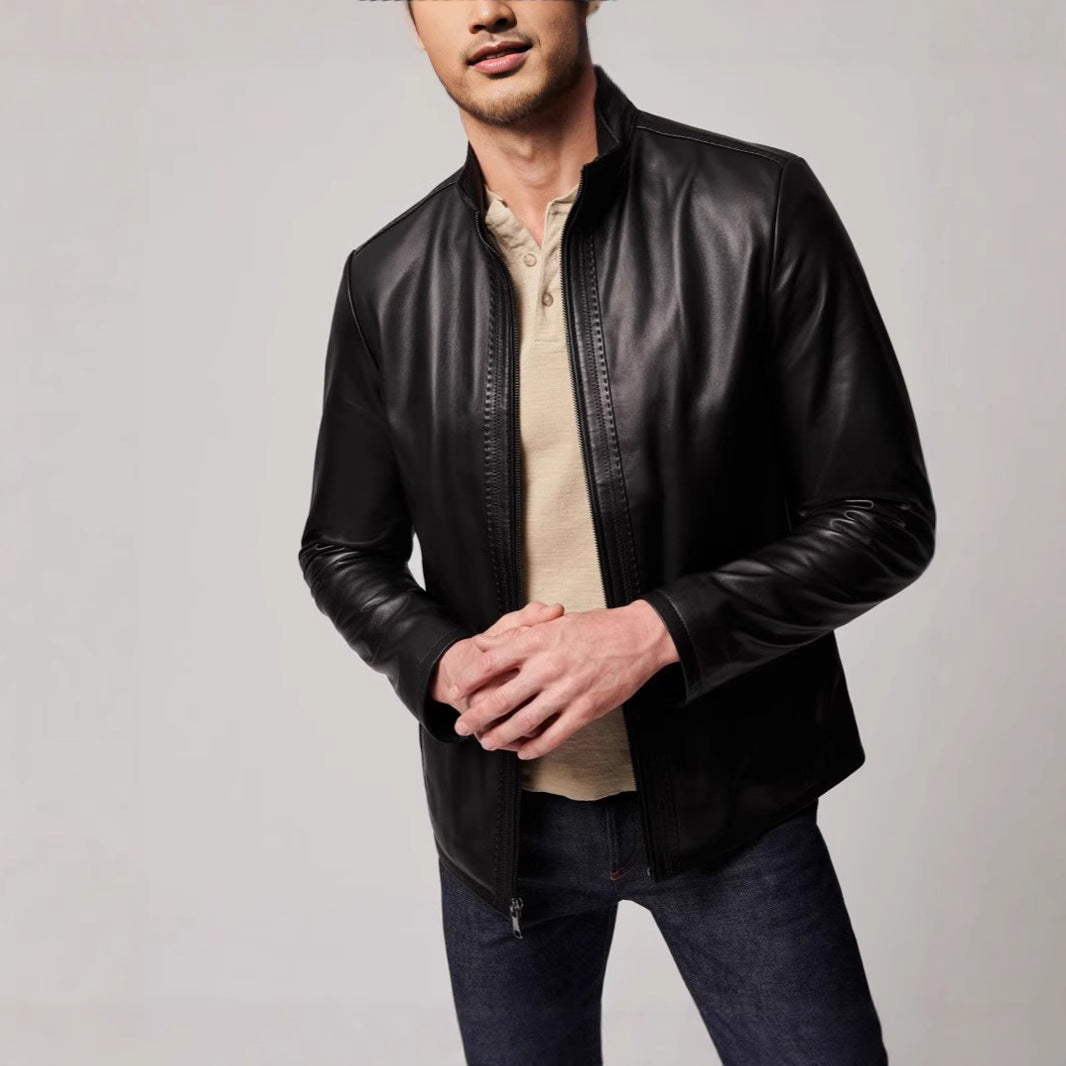 Men's American Leather Jacket Fashion