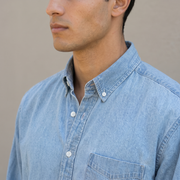 MAXBELL Men’s Casual Denim Shirt | Regular Fit | Single Patch Pocket | Button Down Collar