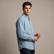 MAXBELL Men’s Casual Denim Shirt | Regular Fit | Single Patch Pocket | Button Down Collar