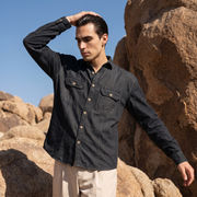 MAXBELL Men’s Casual Denim Shirt | Regular Fit | Double Flap Pockets | Stylish Front Dart | Spread Collar