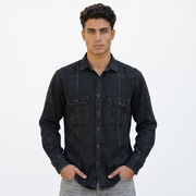 MAXBELL Men’s Casual Denim Shirt | Regular Fit | Double Flap Pockets | Stylish Front Dart | Spread Collar