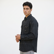 MAXBELL Men’s Casual Denim Shirt | Relaxed Fit | Utility Pockets