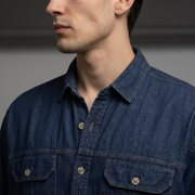 MAXBELL Men’s Casual Denim Shirt | Relaxed Fit | Utility Pockets