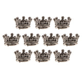 Maxbell 10 Pcs Mini Crown Charms Beads for Jewelry Findings Making 6 x11mm Silver Copper - Aladdin Shoppers