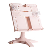 Maxbell Book Stand Bookshelf Hands Free Books Holder for Kitchen Sheet Music Textbook Pink