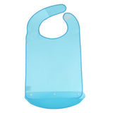 Maxbell 2 Pcs Meals Clothing Protector Bibs Disability Aid Apron with PE Pocket Blue