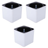Maxbell 3Sizes Self Watering Planter Pot  for Herbs w/Water Level Indicator White