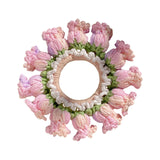 Maxbell Knitted Hair Tie Crochet Ponytail Holder Scrunchie for Gift Festival Wedding Light Purple