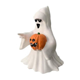 Maxbell Ghost Statue Horror Halloween Ghost Figurine for Party Garden Indoor Outdoor Pumpkin Ghost