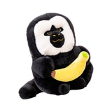 Maxbell Cartoon Stuffed White Face Monkey Toys Home Decorative for Teens Adults Kids 35cm with Bannna