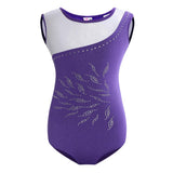 Girls Sleeveless Gymnastics Leotard Bodysuit Dancewear 6(5-6Y) Purple