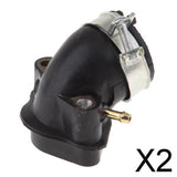 Maxbell 2x23mm Carb Intake Adapter Boot Flange for GY6 125cc 150cc Engine Scooter ATV