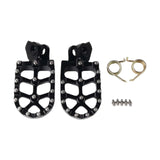 Maxbell Motorcycle Foot Pegs Sturdy Stable Wide Footpegs for Rmz250 2010-2019 Black