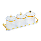 Maxbell Dried Fruit Snack Serving Plate Divided Serving Dishes for Living Room Party Transparent