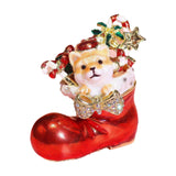 Christmas Trinket Box Decorative Jewelry Organizer Box for Necklace Earrings Dog