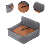 Maxbell Dog Car Seat Breathable Cat Car Seat for Small Medium Dogs Indoor Cats Bunny Gray