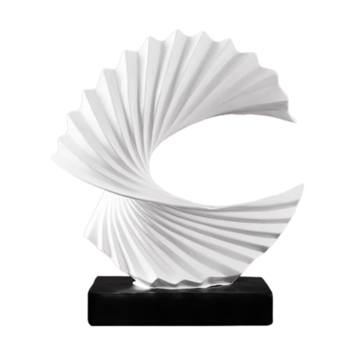 Maxbell Ocean Wave Statue Ornament Artwork Abstract Sculpture for Bedroom Home Shelf White