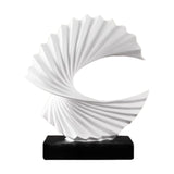 Ocean Wave Statue Ornament Artwork Abstract Sculpture for Bedroom Home Shelf White