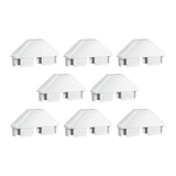 Maxbell 8Pcs Picket Fence Caps PVC Protection Fence Parts for Garden Fencing Outdoor