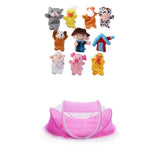 Maxbell Foldable Baby Mosquito Bed Tent+Old MacDonald Farm Animals Finger Puppets