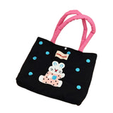 Maxbell Women Embroidered Tote Bag Unique Nylon Mother Gift for Work Travel Holidays Black