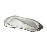 Maxbell Stainless Steel Serving Tray Large Metal for Restaurant Banquet Entertaining Argent