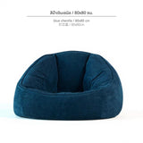 Maxbell Bean Warehouse Lazy Sofa | Japanese Retro Style Chair Corduroy Blue 80x80cm