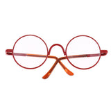 Maxbell Copper Round Frame Glasses for 1/6 Blythe 9cm Salon Doll red clear - Aladdin Shoppers