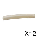 Maxbell 12xBone Material Bridge Nut for LP Electric Guitar Part 43x3.2x5mm